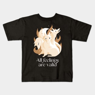 Cerberus - White and Gold Kids T-Shirt